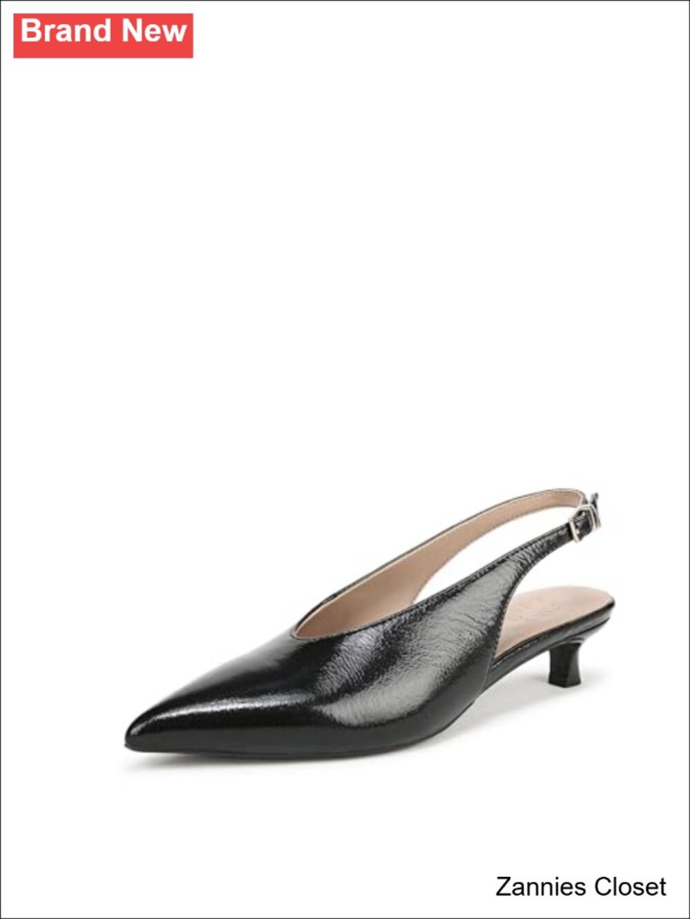 ✨ Naturalizer Nicolette Leather Slingback Kitten Heel Pointed Toe Pumps